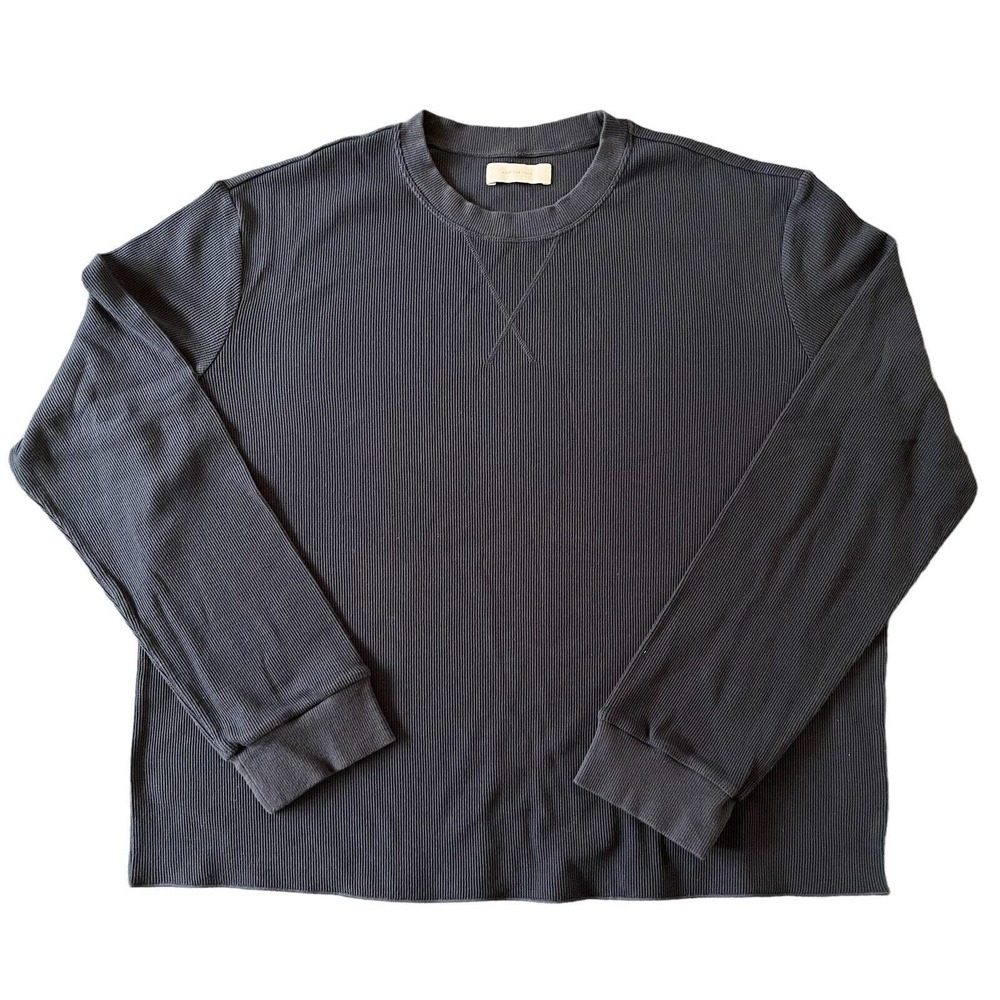 Made For Italic Women’s XL Long Sleeve Crew Neck Waffle Weave Top NWOT
